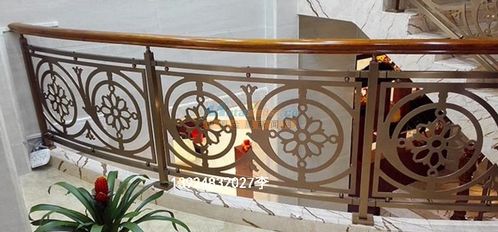藝術風格純銅雕花鏤空樓梯護欄 佛山市眾鈺金屬制品